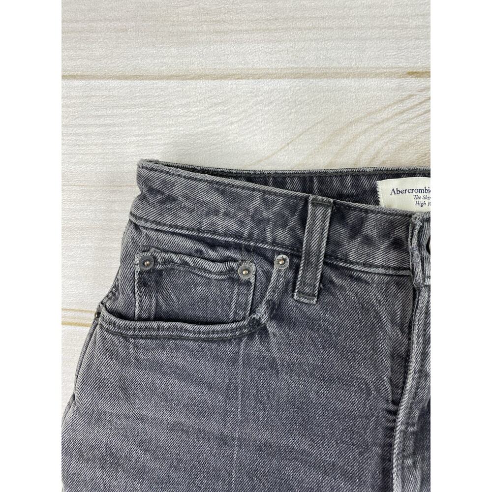 Abercrombie & Fitch Jeans Womens 26 Black The Skinny High Rise Curve Love Denim - Picture 2 of 10